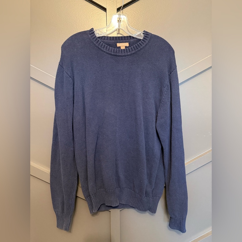 🌀George Men's Navy Crewneck Sweater